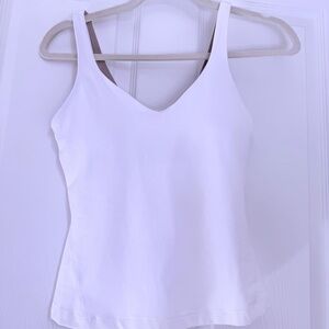Lululemon Athletica White Fitted Camisole Top